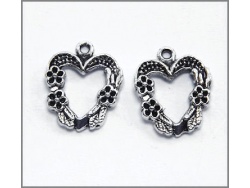 Heart Charm (antique silver colour) TB141